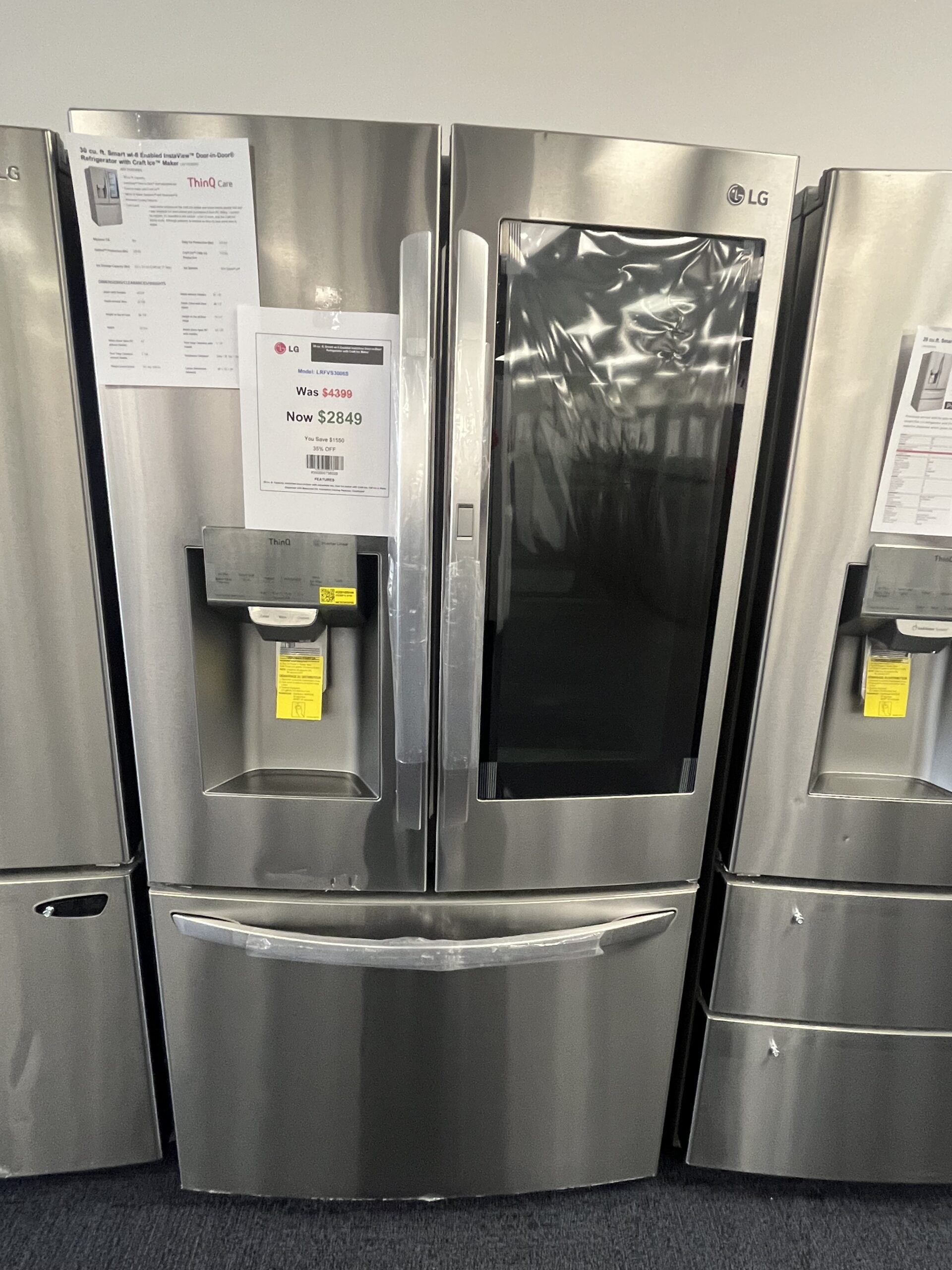 LG LRFVS3006S: 30 cu. ft. InstaView™ Door-in-Door® Refrigerator with Craft  Ice™ Maker