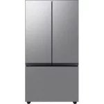 Samsung - 27 cu. ft. 3-Door French Door Counter Depth Smart Refrigerator with Dual Auto Ice Maker - Fingerprint Resistant Stainless Look